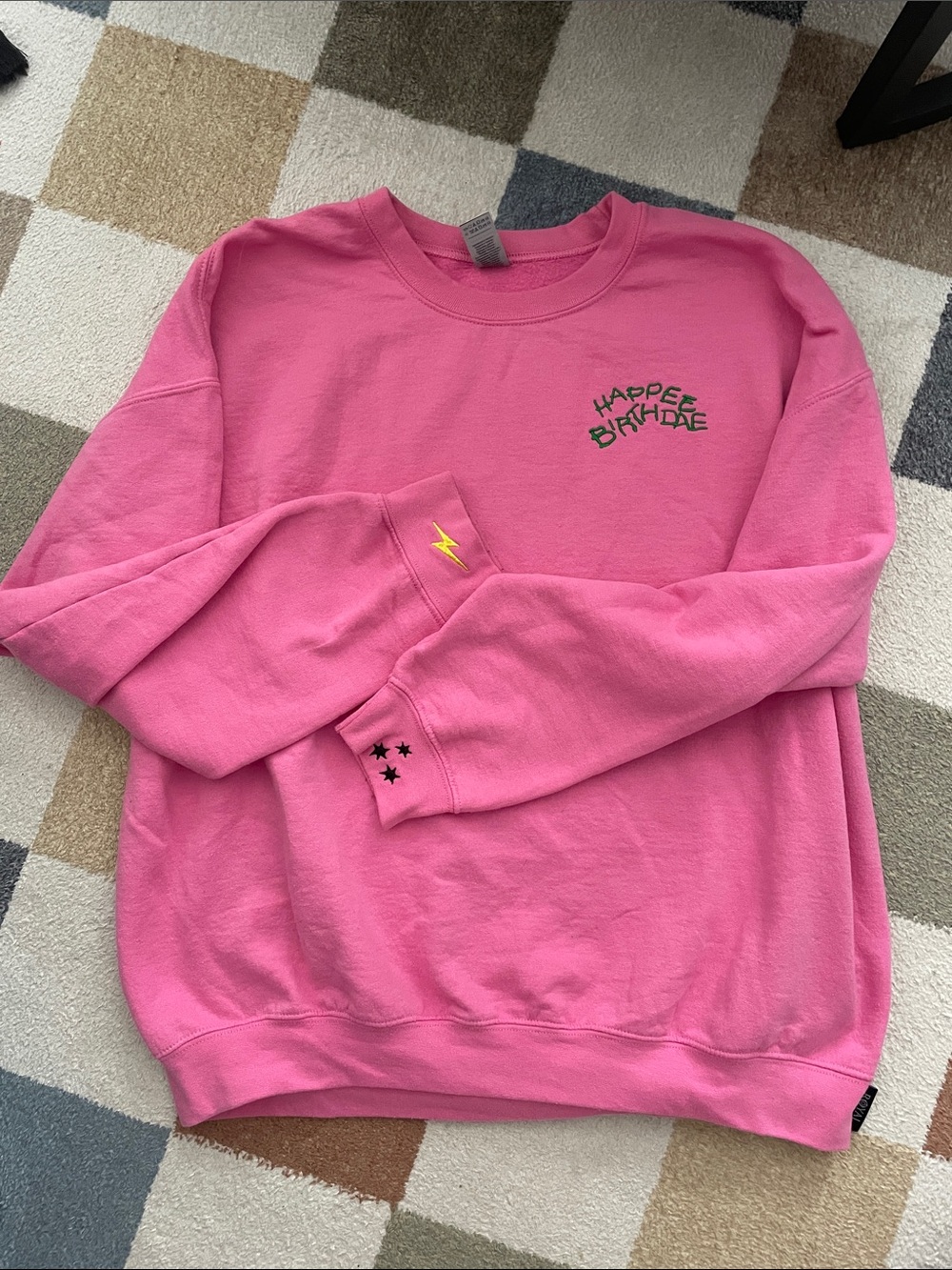 Pink 'Happee Birthdae' Harry Potter Sweatshirt